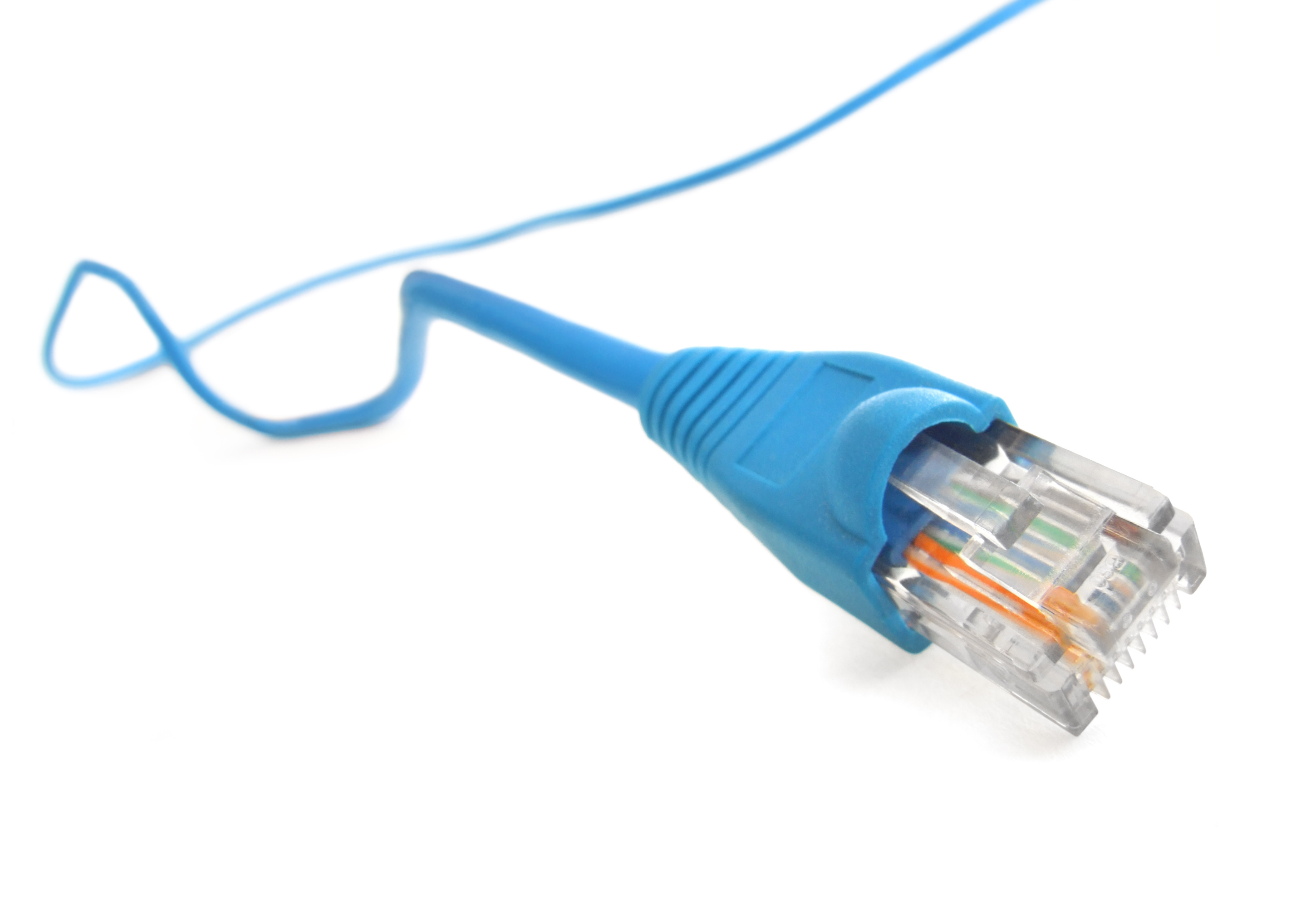 An Ethernet RJ45 cable.